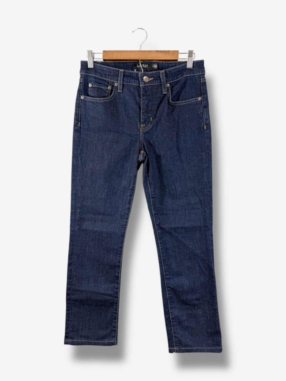 Ralph Lauren Dark Wash Straight Leg Jeans Size 4 Mid Rise Casual Preppy Denim